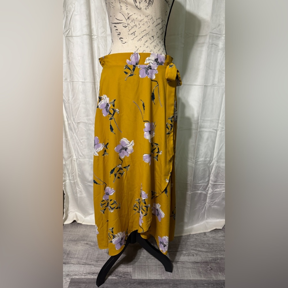 Le Lis Golda Faux Wrap Midi Skirt